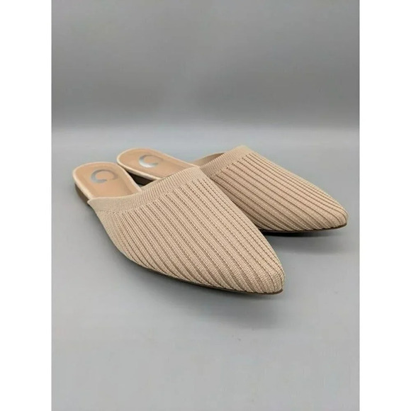 NWOB Journee Collection Women's Aniee Flat Slip On Slip-On Mule Beige Size 6 - Picture 2 of 7